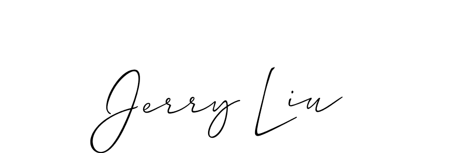 Design your own signature with our free online signature maker. With this signature software, you can create a handwritten (Allison_Script) signature for name Jerry Liu. Jerry Liu signature style 2 images and pictures png