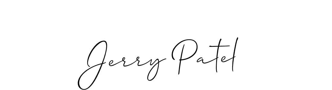 How to make Jerry Patel name signature. Use Allison_Script style for creating short signs online. This is the latest handwritten sign. Jerry Patel signature style 2 images and pictures png