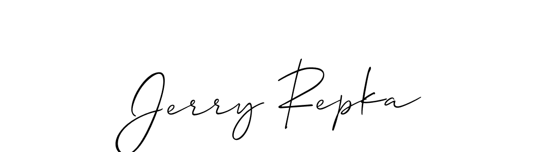Use a signature maker to create a handwritten signature online. With this signature software, you can design (Allison_Script) your own signature for name Jerry Repka. Jerry Repka signature style 2 images and pictures png