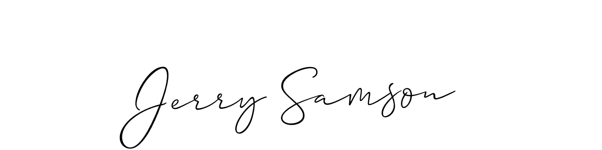 Make a short Jerry Samson signature style. Manage your documents anywhere anytime using Allison_Script. Create and add eSignatures, submit forms, share and send files easily. Jerry Samson signature style 2 images and pictures png