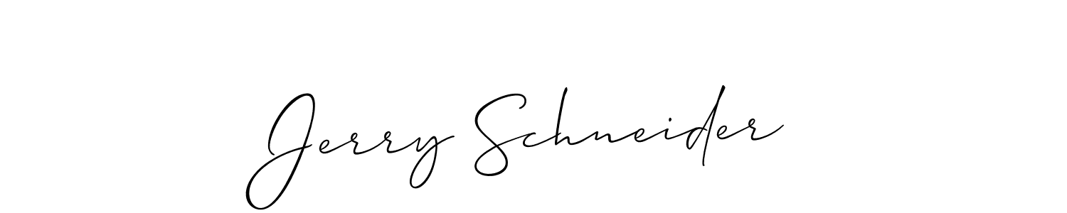 How to Draw Jerry Schneider signature style? Allison_Script is a latest design signature styles for name Jerry Schneider. Jerry Schneider signature style 2 images and pictures png