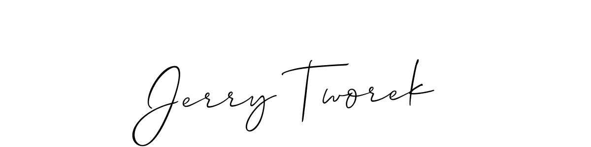 Create a beautiful signature design for name Jerry Tworek. With this signature (Allison_Script) fonts, you can make a handwritten signature for free. Jerry Tworek signature style 2 images and pictures png