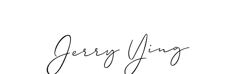 Use a signature maker to create a handwritten signature online. With this signature software, you can design (Allison_Script) your own signature for name Jerry Ying. Jerry Ying signature style 2 images and pictures png