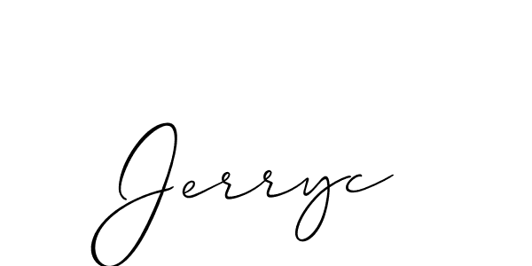 How to Draw Jerryc signature style? Allison_Script is a latest design signature styles for name Jerryc. Jerryc signature style 2 images and pictures png