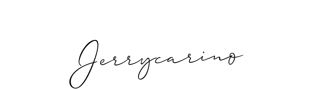 How to make Jerrycarino signature? Allison_Script is a professional autograph style. Create handwritten signature for Jerrycarino name. Jerrycarino signature style 2 images and pictures png