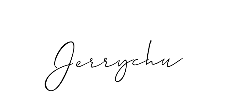 Make a beautiful signature design for name Jerrychu. With this signature (Allison_Script) style, you can create a handwritten signature for free. Jerrychu signature style 2 images and pictures png