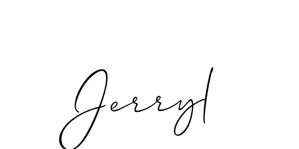 Create a beautiful signature design for name Jerryl. With this signature (Allison_Script) fonts, you can make a handwritten signature for free. Jerryl signature style 2 images and pictures png