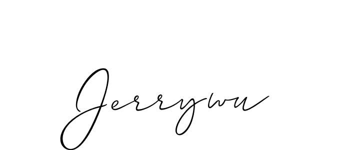 It looks lik you need a new signature style for name Jerrywu. Design unique handwritten (Allison_Script) signature with our free signature maker in just a few clicks. Jerrywu signature style 2 images and pictures png