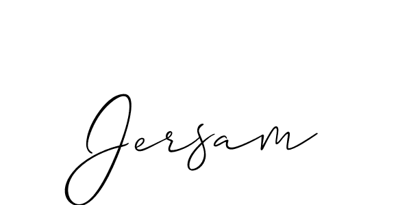 if you are searching for the best signature style for your name Jersam. so please give up your signature search. here we have designed multiple signature styles  using Allison_Script. Jersam signature style 2 images and pictures png