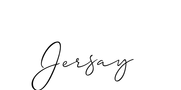 The best way (Allison_Script) to make a short signature is to pick only two or three words in your name. The name Jersay include a total of six letters. For converting this name. Jersay signature style 2 images and pictures png