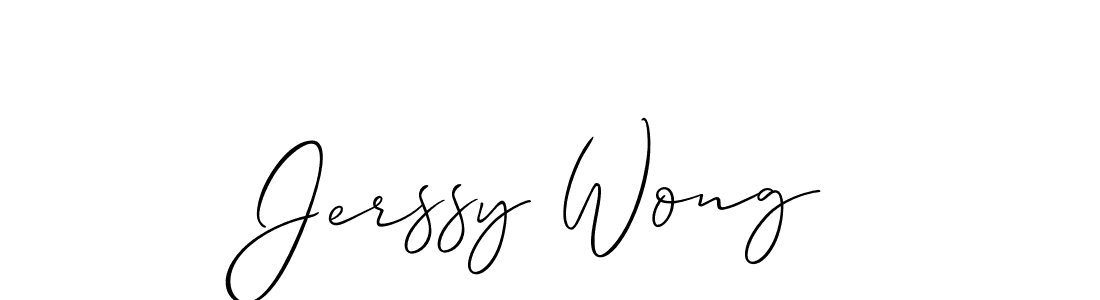 Use a signature maker to create a handwritten signature online. With this signature software, you can design (Allison_Script) your own signature for name Jerssy Wong. Jerssy Wong signature style 2 images and pictures png