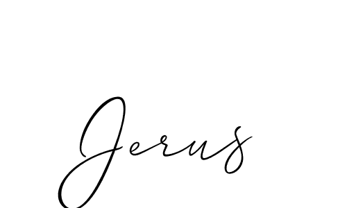 Also You can easily find your signature by using the search form. We will create Jerus name handwritten signature images for you free of cost using Allison_Script sign style. Jerus signature style 2 images and pictures png