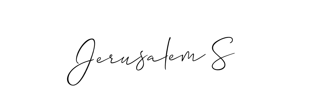 How to make Jerusalem S name signature. Use Allison_Script style for creating short signs online. This is the latest handwritten sign. Jerusalem S signature style 2 images and pictures png