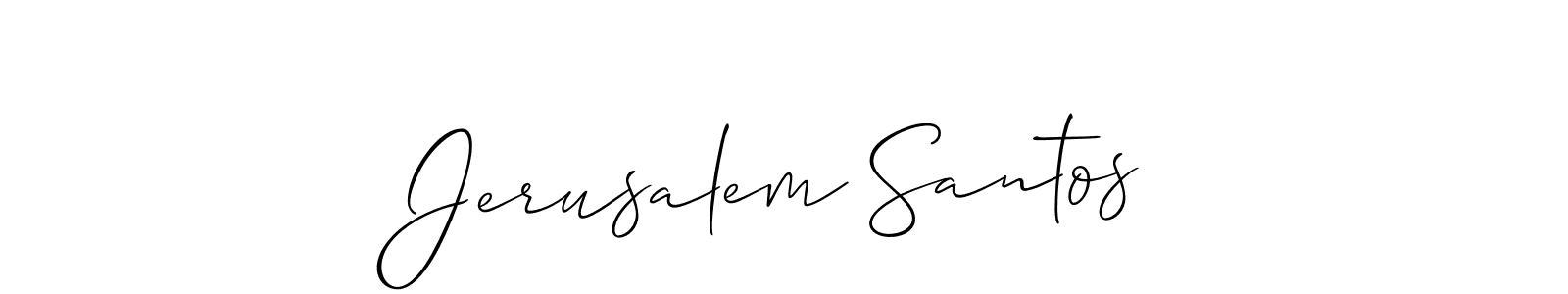 It looks lik you need a new signature style for name Jerusalem Santos. Design unique handwritten (Allison_Script) signature with our free signature maker in just a few clicks. Jerusalem Santos signature style 2 images and pictures png