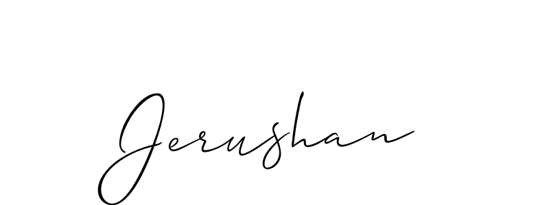 Check out images of Autograph of Jerushan name. Actor Jerushan Signature Style. Allison_Script is a professional sign style online. Jerushan signature style 2 images and pictures png