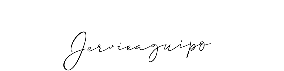 You should practise on your own different ways (Allison_Script) to write your name (Jervieaguipo) in signature. don't let someone else do it for you. Jervieaguipo signature style 2 images and pictures png