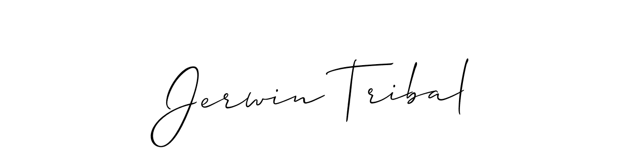 How to make Jerwin Tribal signature? Allison_Script is a professional autograph style. Create handwritten signature for Jerwin Tribal name. Jerwin Tribal signature style 2 images and pictures png