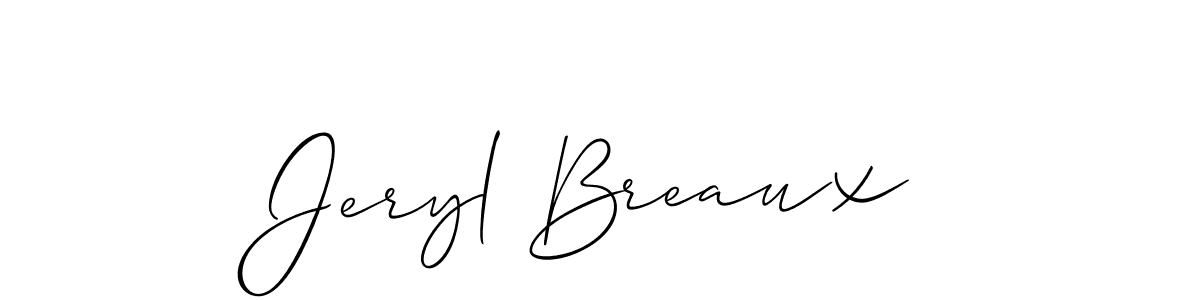 You can use this online signature creator to create a handwritten signature for the name Jeryl Breaux. This is the best online autograph maker. Jeryl Breaux signature style 2 images and pictures png