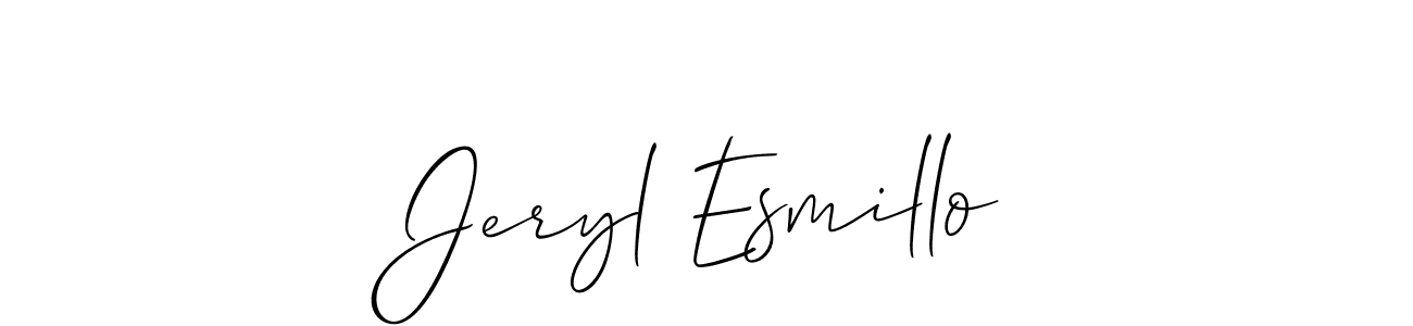 How to make Jeryl Esmillo name signature. Use Allison_Script style for creating short signs online. This is the latest handwritten sign. Jeryl Esmillo signature style 2 images and pictures png