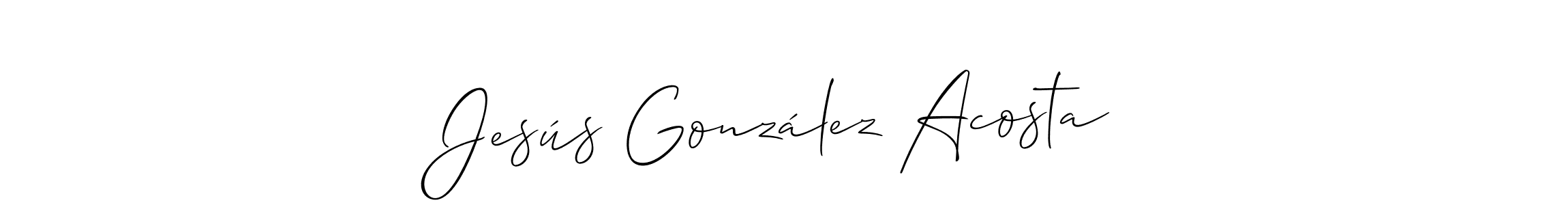 Make a beautiful signature design for name Jesús González Acosta. With this signature (Allison_Script) style, you can create a handwritten signature for free. Jesús González Acosta signature style 2 images and pictures png