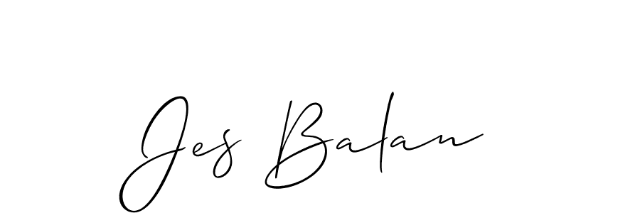 How to make Jes Balan name signature. Use Allison_Script style for creating short signs online. This is the latest handwritten sign. Jes Balan signature style 2 images and pictures png