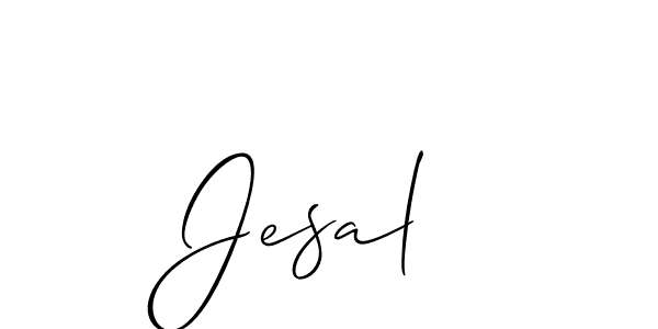 How to make Jesal  name signature. Use Allison_Script style for creating short signs online. This is the latest handwritten sign. Jesal  signature style 2 images and pictures png