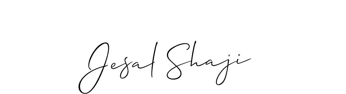 It looks lik you need a new signature style for name Jesal Shaji. Design unique handwritten (Allison_Script) signature with our free signature maker in just a few clicks. Jesal Shaji signature style 2 images and pictures png