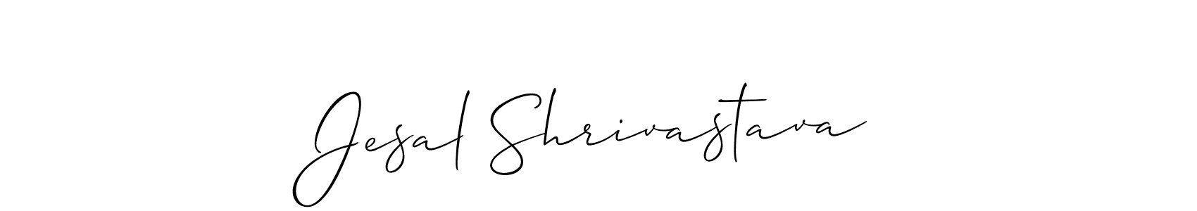 Also we have Jesal Shrivastava name is the best signature style. Create professional handwritten signature collection using Allison_Script autograph style. Jesal Shrivastava signature style 2 images and pictures png
