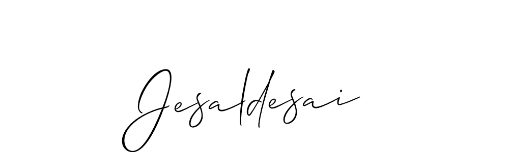 How to make Jesaldesai name signature. Use Allison_Script style for creating short signs online. This is the latest handwritten sign. Jesaldesai signature style 2 images and pictures png