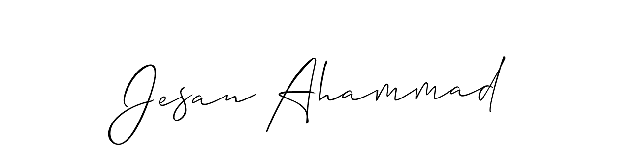 How to make Jesan Ahammad signature? Allison_Script is a professional autograph style. Create handwritten signature for Jesan Ahammad name. Jesan Ahammad signature style 2 images and pictures png