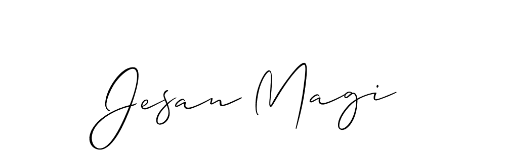 Also we have Jesan Magi name is the best signature style. Create professional handwritten signature collection using Allison_Script autograph style. Jesan Magi signature style 2 images and pictures png