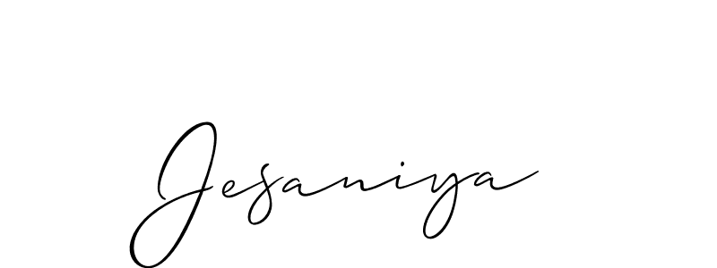 Also we have Jesaniya name is the best signature style. Create professional handwritten signature collection using Allison_Script autograph style. Jesaniya signature style 2 images and pictures png