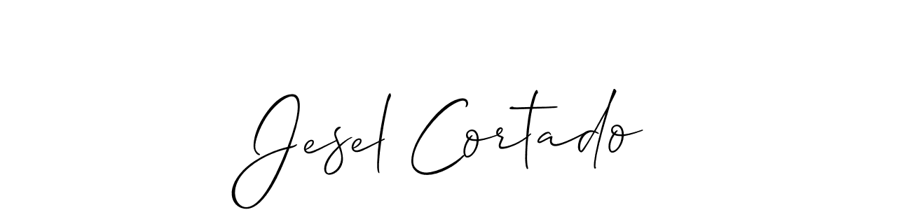 Also You can easily find your signature by using the search form. We will create Jesel Cortado name handwritten signature images for you free of cost using Allison_Script sign style. Jesel Cortado signature style 2 images and pictures png