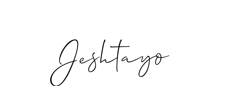 Once you've used our free online signature maker to create your best signature Allison_Script style, it's time to enjoy all of the benefits that Jeshtayo name signing documents. Jeshtayo signature style 2 images and pictures png