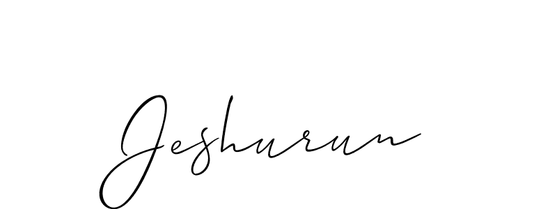 Allison_Script is a professional signature style that is perfect for those who want to add a touch of class to their signature. It is also a great choice for those who want to make their signature more unique. Get Jeshurun name to fancy signature for free. Jeshurun signature style 2 images and pictures png