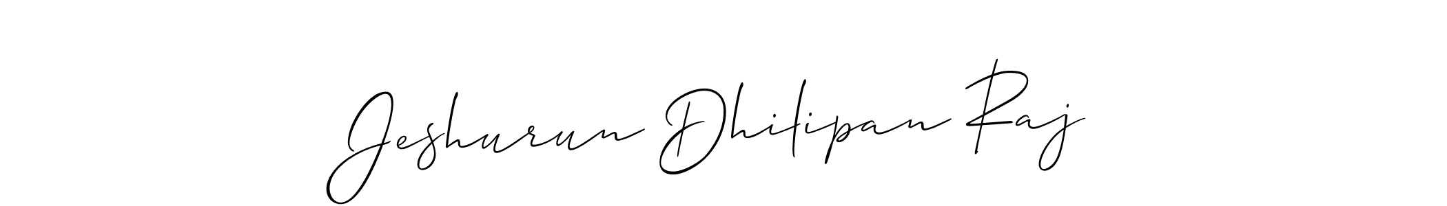 Similarly Allison_Script is the best handwritten signature design. Signature creator online .You can use it as an online autograph creator for name Jeshurun Dhilipan Raj. Jeshurun Dhilipan Raj signature style 2 images and pictures png