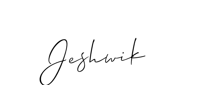 Make a beautiful signature design for name Jeshwik. With this signature (Allison_Script) style, you can create a handwritten signature for free. Jeshwik signature style 2 images and pictures png