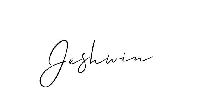 Allison_Script is a professional signature style that is perfect for those who want to add a touch of class to their signature. It is also a great choice for those who want to make their signature more unique. Get Jeshwin name to fancy signature for free. Jeshwin signature style 2 images and pictures png