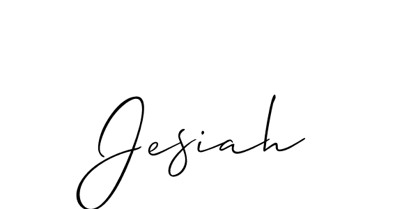 Make a beautiful signature design for name Jesiah. With this signature (Allison_Script) style, you can create a handwritten signature for free. Jesiah signature style 2 images and pictures png