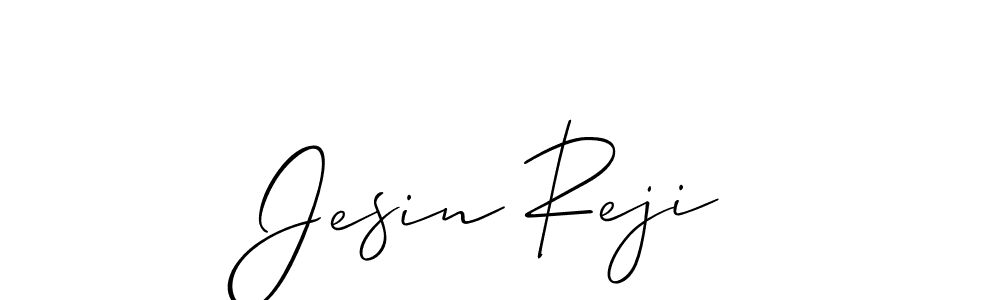 How to make Jesin Reji signature? Allison_Script is a professional autograph style. Create handwritten signature for Jesin Reji name. Jesin Reji signature style 2 images and pictures png