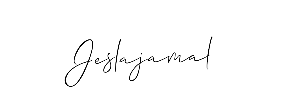 How to make Jeslajamal signature? Allison_Script is a professional autograph style. Create handwritten signature for Jeslajamal name. Jeslajamal signature style 2 images and pictures png