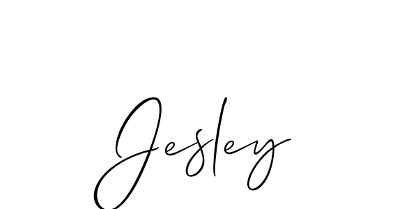 Create a beautiful signature design for name Jesley. With this signature (Allison_Script) fonts, you can make a handwritten signature for free. Jesley signature style 2 images and pictures png