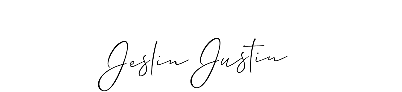 You can use this online signature creator to create a handwritten signature for the name Jeslin Justin. This is the best online autograph maker. Jeslin Justin signature style 2 images and pictures png