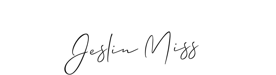 if you are searching for the best signature style for your name Jeslin Miss. so please give up your signature search. here we have designed multiple signature styles  using Allison_Script. Jeslin Miss signature style 2 images and pictures png