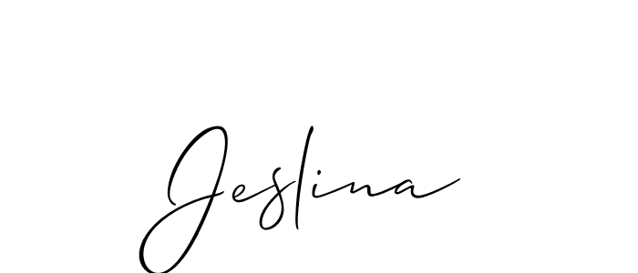 Similarly Allison_Script is the best handwritten signature design. Signature creator online .You can use it as an online autograph creator for name Jeslina. Jeslina signature style 2 images and pictures png