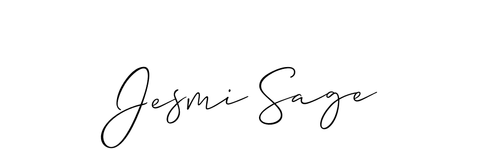 How to Draw Jesmi Sage signature style? Allison_Script is a latest design signature styles for name Jesmi Sage. Jesmi Sage signature style 2 images and pictures png