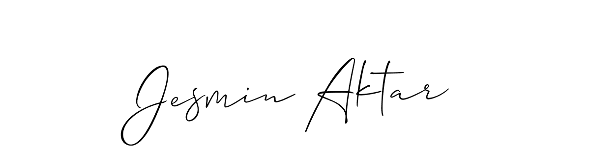 Once you've used our free online signature maker to create your best signature Allison_Script style, it's time to enjoy all of the benefits that Jesmin Aktar name signing documents. Jesmin Aktar signature style 2 images and pictures png