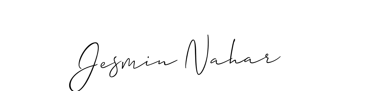 Make a beautiful signature design for name Jesmin Nahar. Use this online signature maker to create a handwritten signature for free. Jesmin Nahar signature style 2 images and pictures png