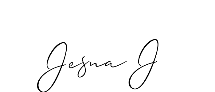 Best and Professional Signature Style for Jesna J. Allison_Script Best Signature Style Collection. Jesna J signature style 2 images and pictures png