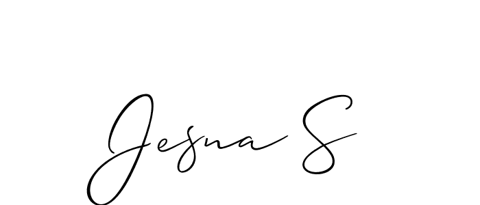 Similarly Allison_Script is the best handwritten signature design. Signature creator online .You can use it as an online autograph creator for name Jesna S. Jesna S signature style 2 images and pictures png